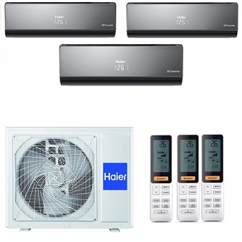 Мульти сплит-система Haier 3U70S2SR5FA / AS25S2SF2FA-B на 3 комнаты с установкой